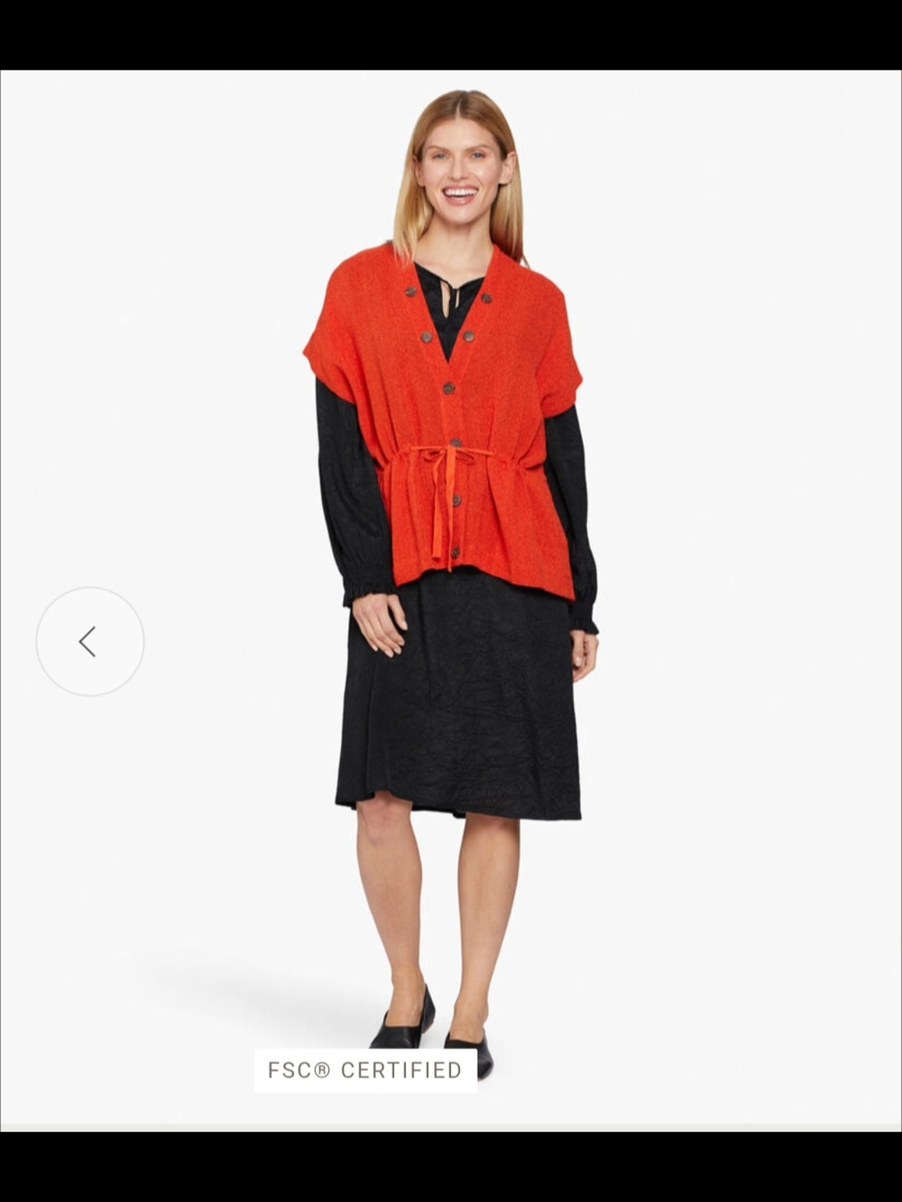 Masai Copenhagen Jay Waistcoat, Burnt Orange Sweater Vest
